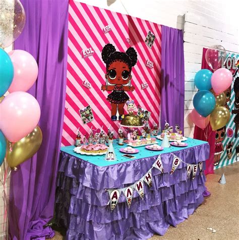 Lol Surprise Dolls Birthday Party Purple Queen Backdrop Suprise Birthday Party Unicorn