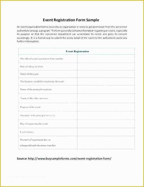 52 Conference Registration Form Template Free Download