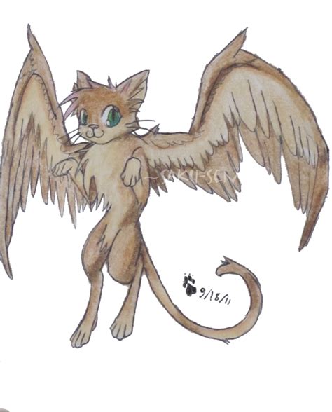 Winged Cat For Ronekimew By Saku Senpai On Deviantart