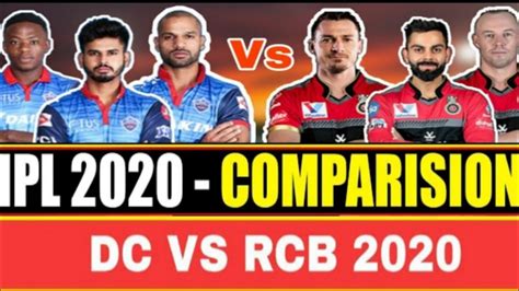 Rcb Vs Dc Team Comparisonipl 2020 Youtube