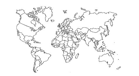 Mapa Mundo Para Colorear Imprimir E Dibujar Coloringonlycom