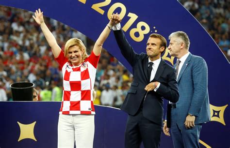 Loved your gesture and sporting spirit during. Soaked but smiling, Croatian president wins admirers at World Cup final - EMTV Online