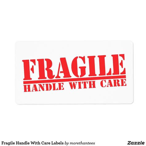 Fragile Handle With Care Labels | Zazzle.com in 2021 | Fragile handle with care, Handle with ...