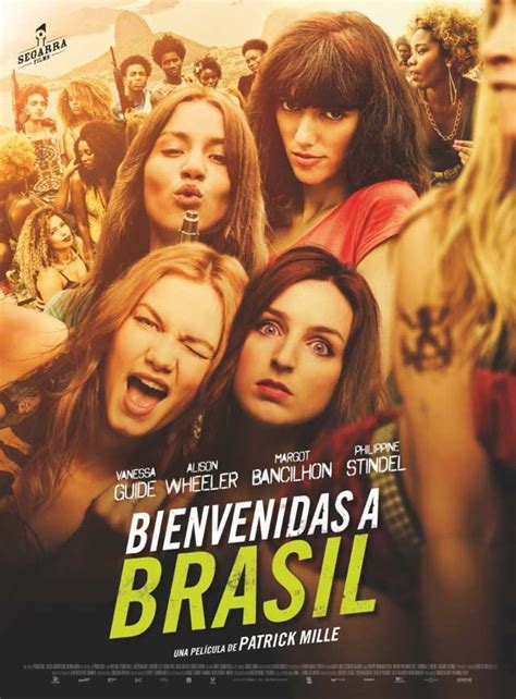 The Movie Poster For Going To Brazil With Two Women And One Man Standing In Front Of Them
