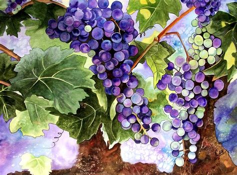 Grape Vines Painting By Karen Casciani Fine Art America