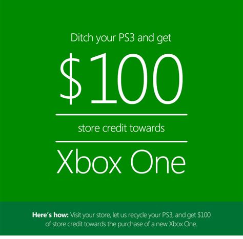 Microsoft Offering 100 Off Xbox One If You Trade In Working Ps3 Slim