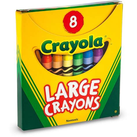 Crayola Large Crayons Assorted 8 Box Office Supply Hut