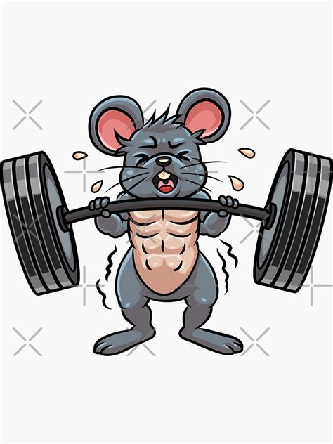Gym Rat Sticker By Goosehaus Redbubble
