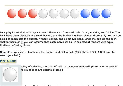 Solved 0000000000 Lets Play Pick A Ball With Replacement