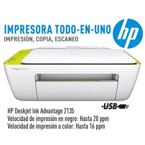 Impresora Todo-en-uno Hp Deskjet Ink Advantage 2135 - S ...