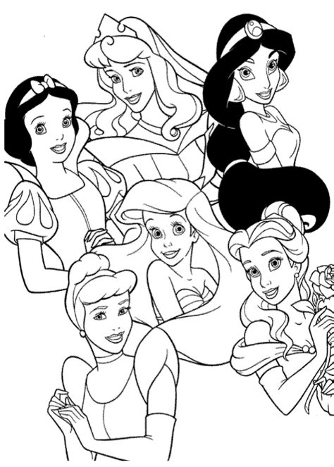 14 Desenhos Das Princesas Para Colorir E Imprimir Online Cursos Gratuitos