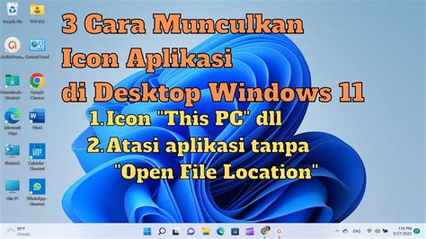 Menampilkan Icon Aplikasi Di Desktop Windows Atasi Tidak Ada Buka