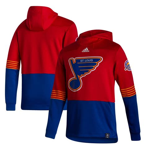 Mens St Louis Blues Adidas Red Reverse Retro Primary Logo Pullover