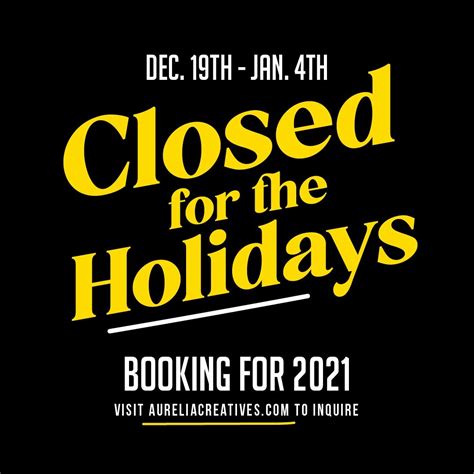Closed For The Holidays Small Business Design Small Business