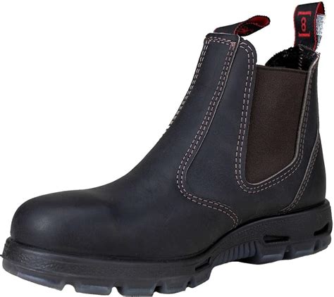 Redback Usbbk Chelsea Boots Black With Steel Toe Cap Uk Fashion
