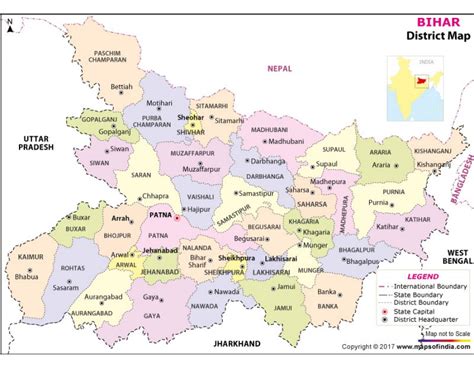 Buy Bihar District Map