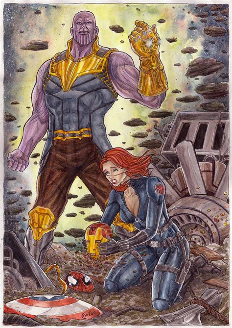 Thanos Vs Black Widow By Gregohq On Deviantart