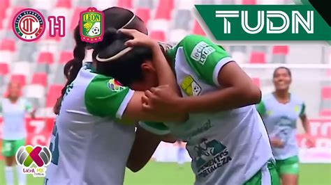 Resumen Toluca 1 1 León Liga MX Femenil A19 J4 TUDN YouTube