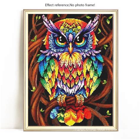 Multicolor Owl Diamond Painting Kit Dazzle Crafter