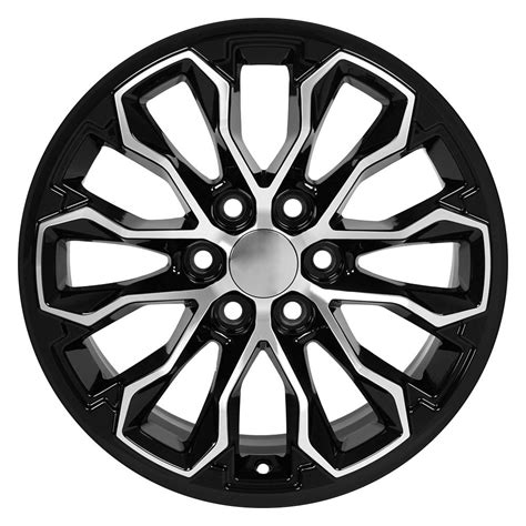 Oe Wheels® 9510151 6 Double Spoke Black With Machined Face 17x8 Alloy