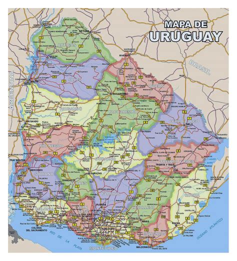 large detailed political and administrative divisions map of uruguay sexiz pix