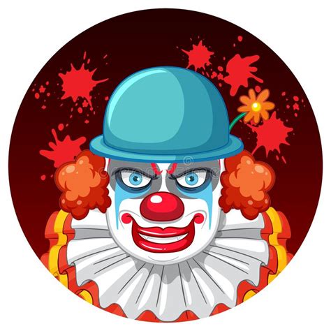 Scary Creepy Clown Face Stock Vector Illustration Of Fantasy 234404495