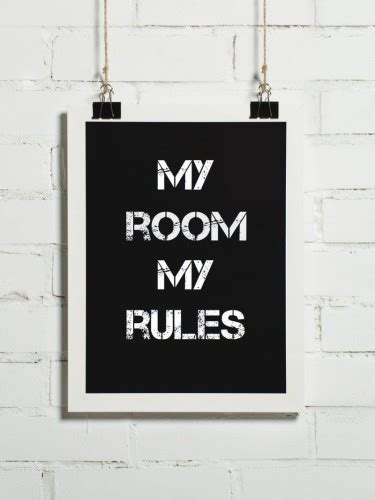 Plakat Typograficzny My Room My Rules Bonzoobox