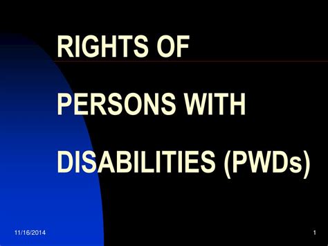 Ppt Rights Of Persons With Disabilities Pwds Powerpoint