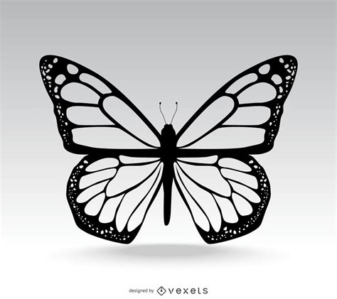Descarga Vector De Ilustración Clásica De Mariposa Aislada