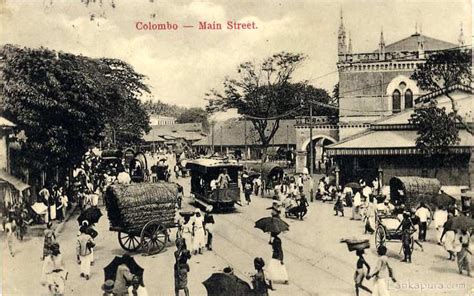 Tram On Main Street Colombo Ceylon Early 1900s