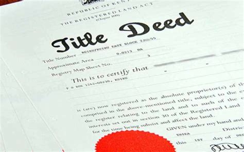 How To Apply For A Title Deed In Kenya