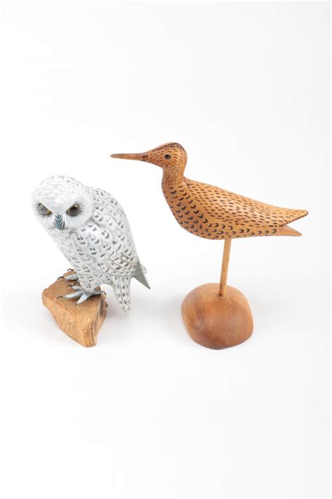 Carved Wooden Bird Figurines Ebth