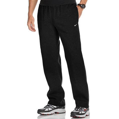 Lyst Nike Mens Classic Fleece Open Hem Sweatpants In Black For Men