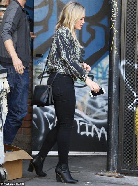 Hilary Duff Takes A Walk On The Wild Side In Animal Print Top And