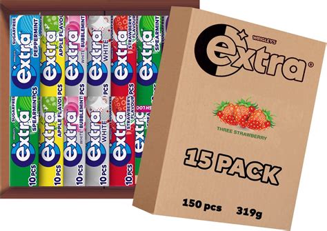 Extra Chewing Gum Variety Pack Bundle Sugar Free Selection Bulk Box