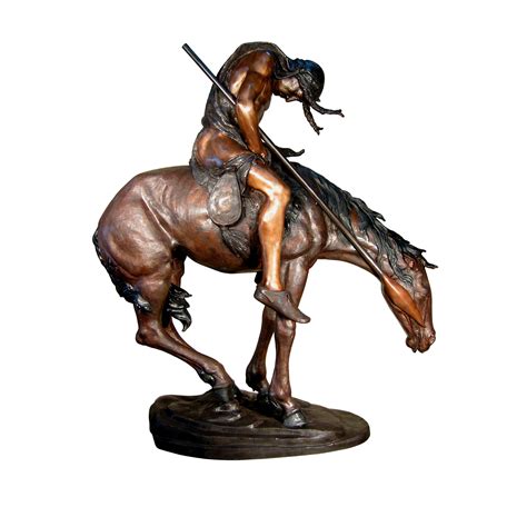 Bronze End Of Trail Indian On Horse Sculpture Metropolitan
