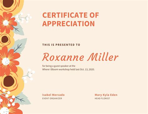 Illustrated Appreciation Certificate Templates By Canva Images And