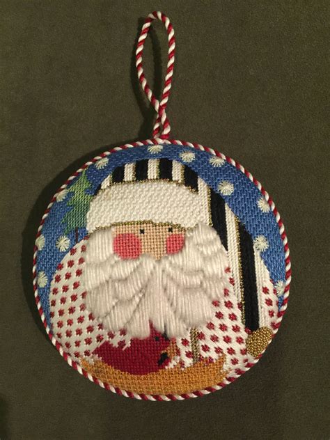 cardinal santa shear creations needlepoint christmas ornaments needlepoint christmas