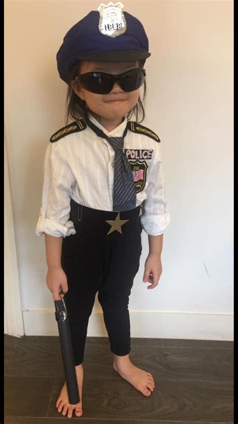 Little Police Girl Deguisement Fait Main Photographie Denfants