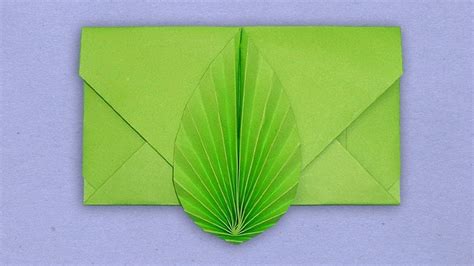 Envelope Making With Color Paper Without Glue Tape And Scissor Diy Leaf