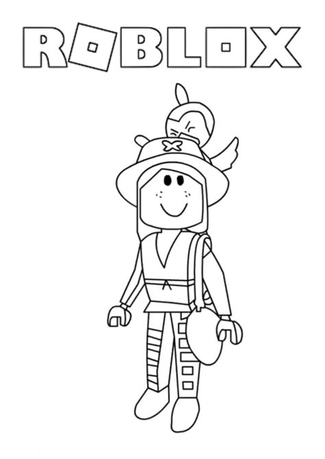 Roblox Girl Brings Her Hand Bag Coloring Page Free Printable Coloring
