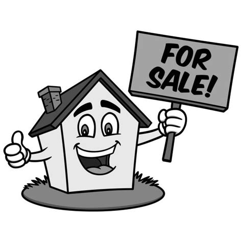 Cartoon Of The Homes For Sale With Illustrations Royalty Free Vector