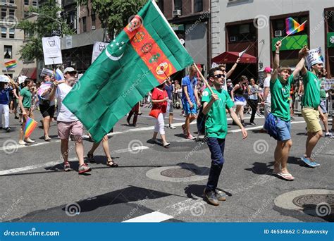 Russian Speaking American Lgbt Pride Parade Participants In Ny Editorial Photography Image Of