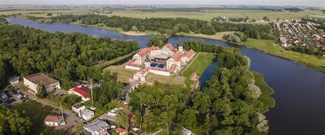 Aerial View Of Nesvizh Castle Belarus Medieval Castle And Palace