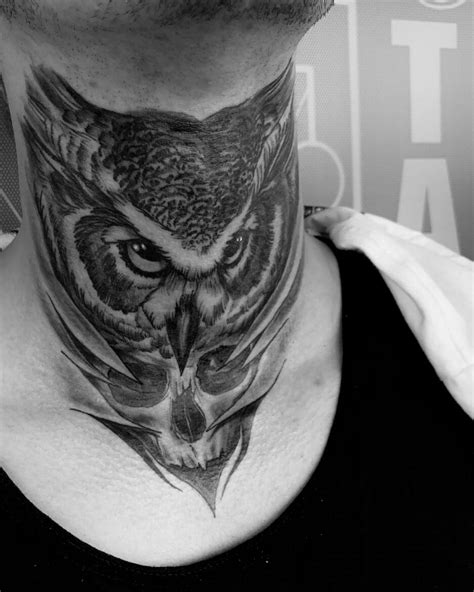 22 Amazing Owl Neck Tattoo Ideas To Inspire You In 2023 Outsons