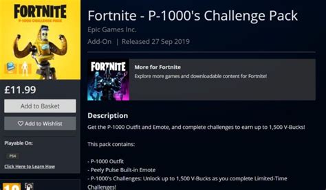 Fortnite P 1000 Challenge Pack Available Now Updated Cultured Vultures