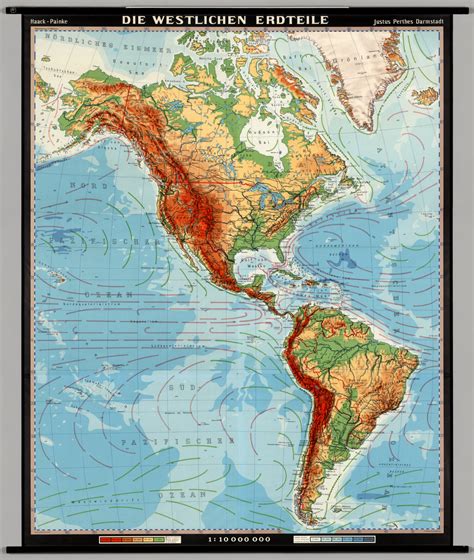 Western Hemisphere Physical David Rumsey Historical Map Collection