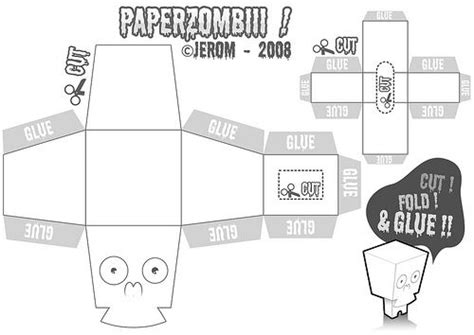 Blank Chibi Papercraft Template