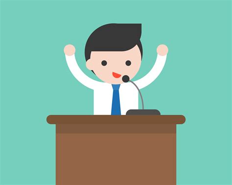 Businessman Or Politician Speaking On Podium With Microphone 464845