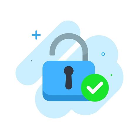 Unlock Password Correct Success Login Concept Illustration Flat
